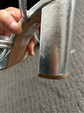 Sandalias fiesta plateadas T37