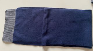 Gorro y bufanda niño azul y gris BENETTON T. 6-7