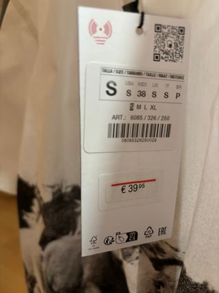 Camisa Zara Blanca Estrellas Negras