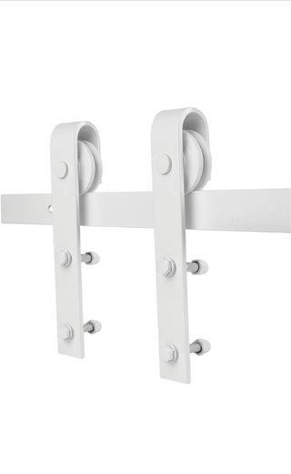 puerta interior blanca corredera y herrajes