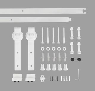 puerta interior blanca corredera y herrajes