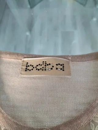 Chaqueta bdba beige con encaje