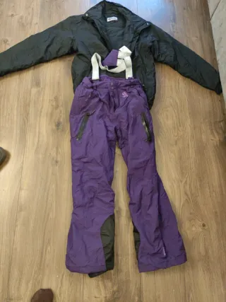 Conjunto Nieve Mujer Negro y Morado