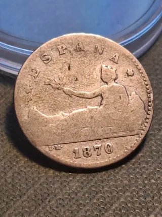 Escasa moneda 50 céntimos 1870
