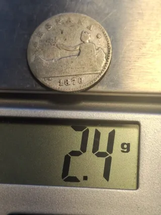 Escasa moneda 50 céntimos 1870