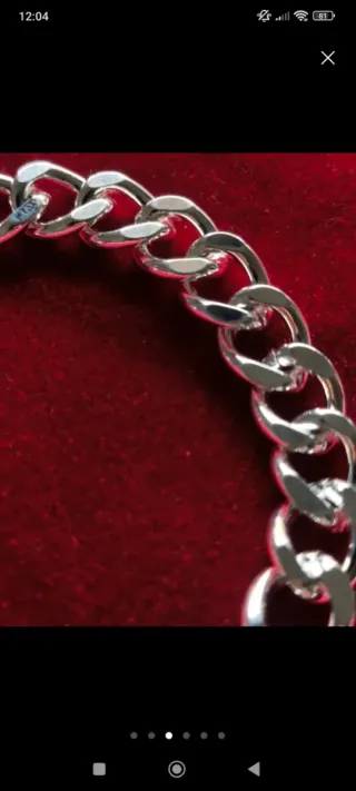 Lote de Cadena y Pulsera de Plata