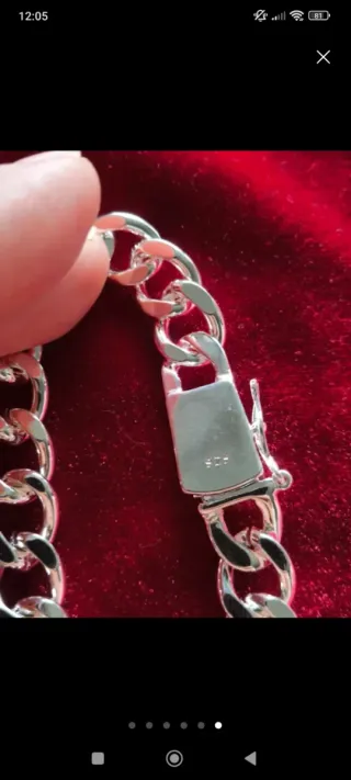 Lote de Cadena y Pulsera de Plata