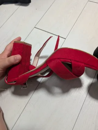 Sandalias Xti Tacón Rojo Talla 38