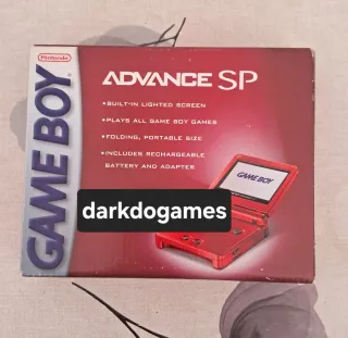 CONSOLA GBA SP RED FLAME  ORIGINAL COMPLETA USA