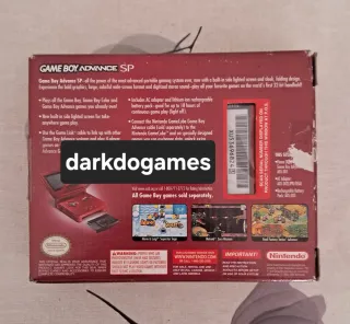 CONSOLA GBA SP RED FLAME  ORIGINAL COMPLETA USA