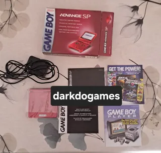 CONSOLA GBA SP RED FLAME  ORIGINAL COMPLETA USA