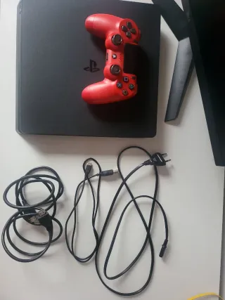 PS4 410GB Slim + Controller Rosso + Cavi