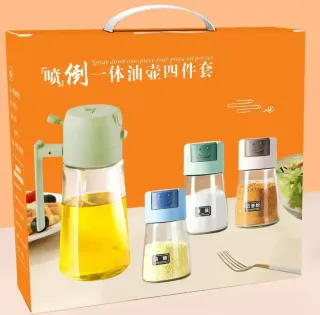 Spruzzatore Olio Spray Vetro Plastica Verde