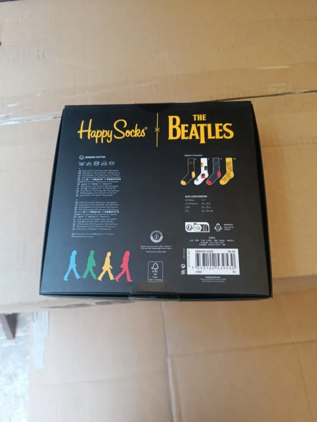 Happy Socks Beatles 4 Pares Calcetines Talla 36-40