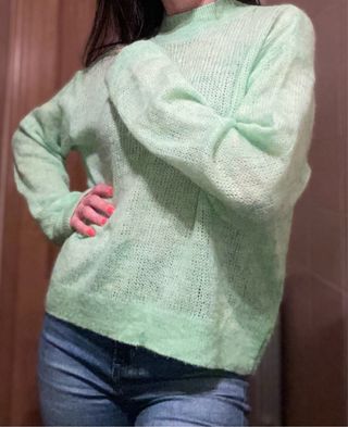 Jersey Mango Ligero Verde Talla M