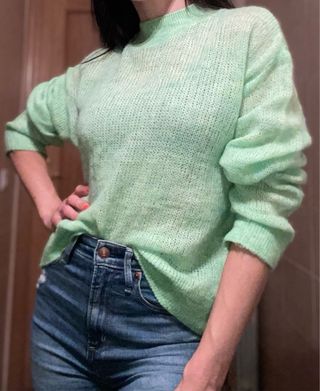 Jersey Mango Ligero Verde Talla M