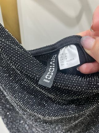 Vestido fiesta H&M plateado