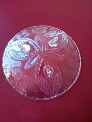 Centrotavola in vetro inciso