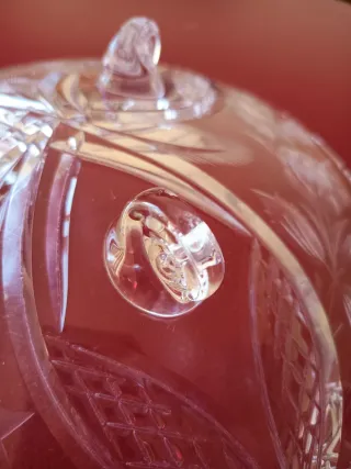 Centrotavola in vetro inciso