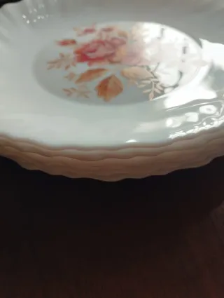 Arcopal 6 Piatti Bianchi Rosa