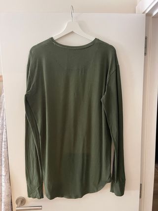 Camiseta SikSilk Manga Larga Verde militar