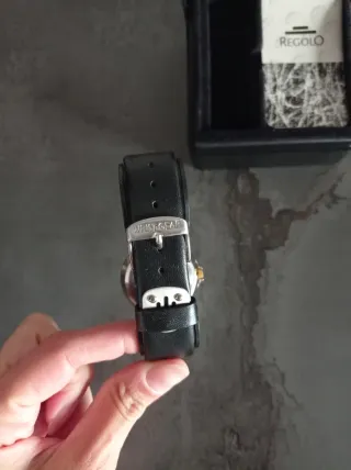 Orologio Regolo Uomo Nero Oro