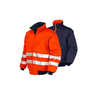 Cazadora Pilot Reversible ISSALINE Azul/Naranja