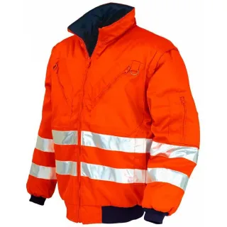 Cazadora Pilot Reversible ISSALINE Azul/Naranja