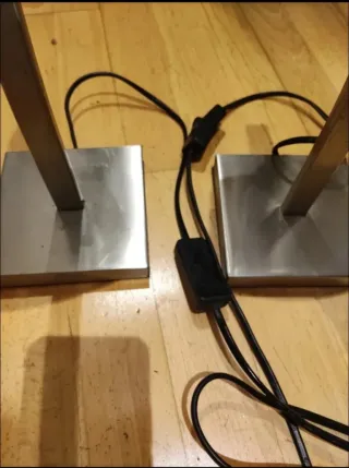 Lámparas de mesa modernas metal y cristal