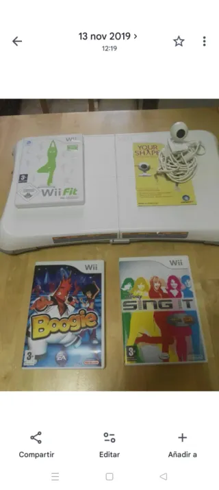 Tabla Wii, Cámara y 3 Juegos