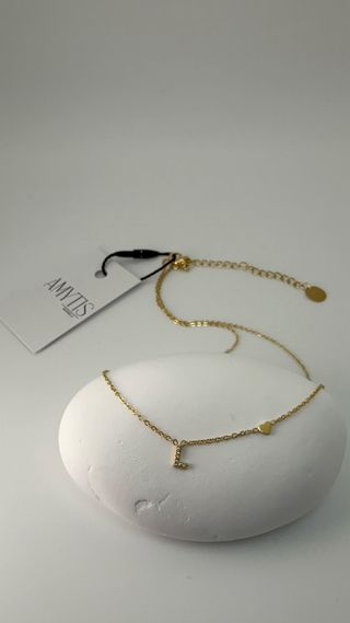 Collana AMYTIS con iniziale L e cuore oro