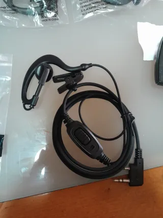 Auriculares Micrófono Walkie Talkie Negro