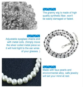 Kit travestimento Nonna con accessori