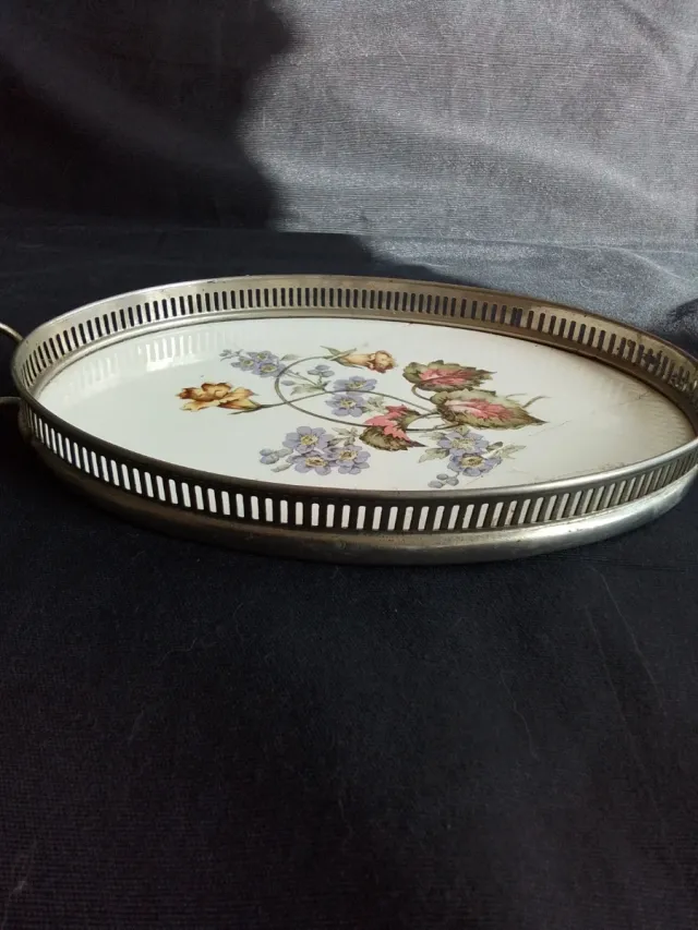 Vassoio vintage floreale