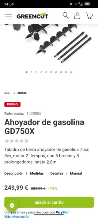 Ahoyadora gasolina