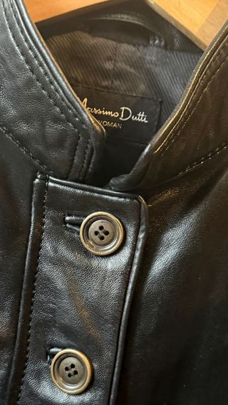 Chaqueta Cuero Massimo Dutti Talla S
