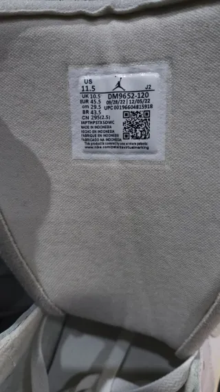 Nike Jordan 1 Mid Hombre Talla 45.5 Blancas