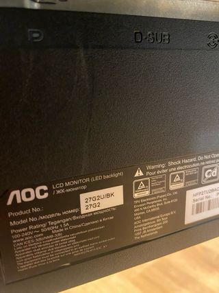 Monitor Gaming AOC 27G2U/BK 27