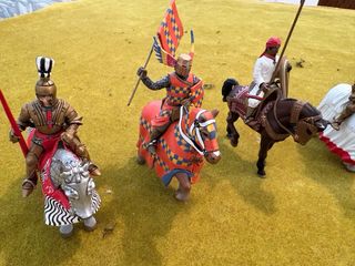 Figuras Caballeros Edad Media Plomo