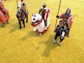 Figuras Caballeros Edad Media Plomo