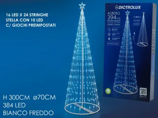 Albero Natale Luci 3m Dictrolux