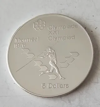 Canada 5 Dollari 1975. Argento