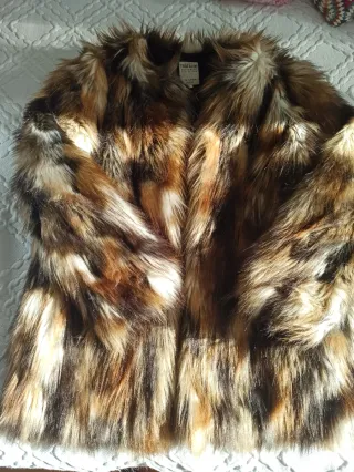 Abrigo pelo Zara multicolor