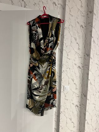 Vestido Mango asimétrico estampado