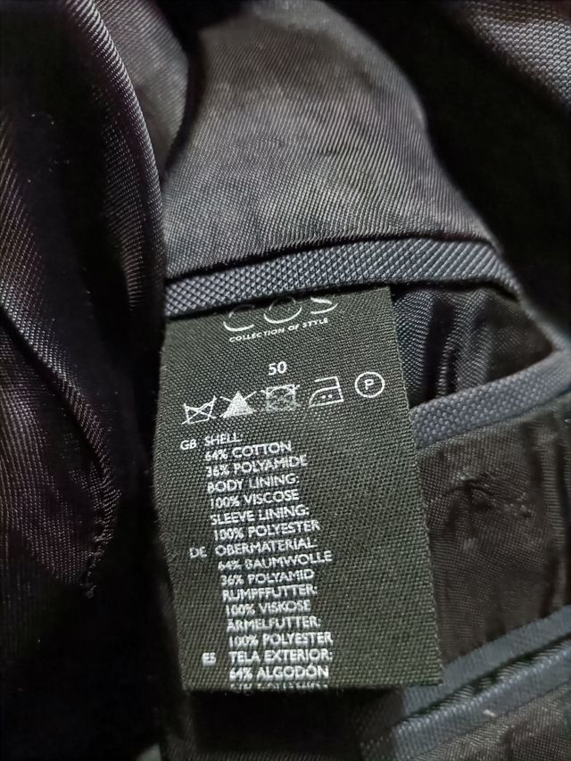 Americana Cos Hombre Talla 50 Gris