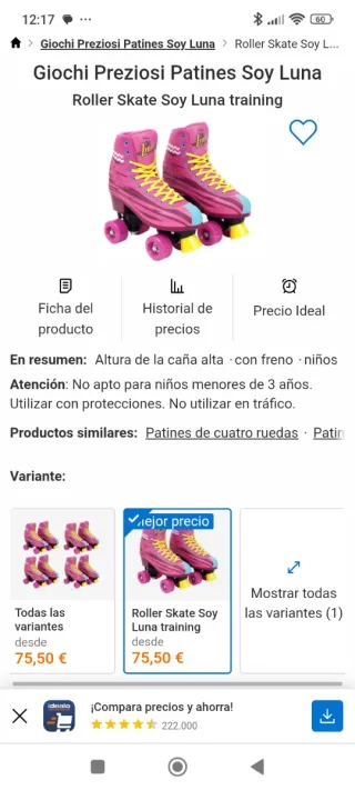 Patines Soy Luna Disney Talla 36/37