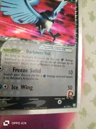 Carte Pokemon Articuno team Rocket