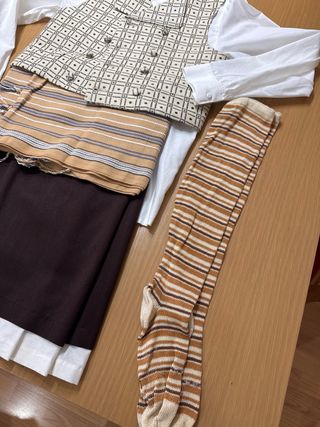 Traje Fallero Beige y Marrón  niños 12 años