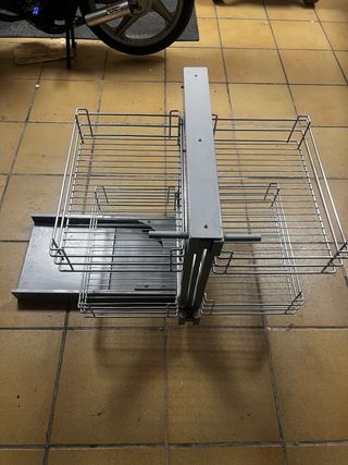 Angolo cucina estraibile in acciaio, lato destro