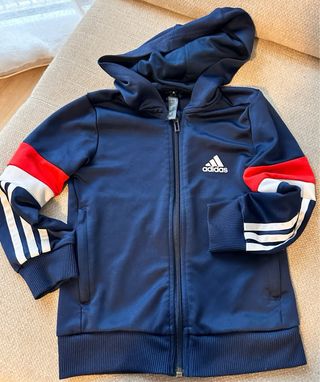 Sudadera Adidas azul con cremallera